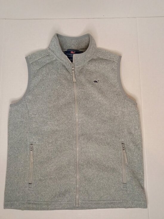 Vineyard Vines Other - Vineyard Vines Boys Mountain Sweater Fleece Vest Heather Gray M 12-14